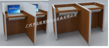 帶升降器山字型雙人位屏風(fēng)升降電腦